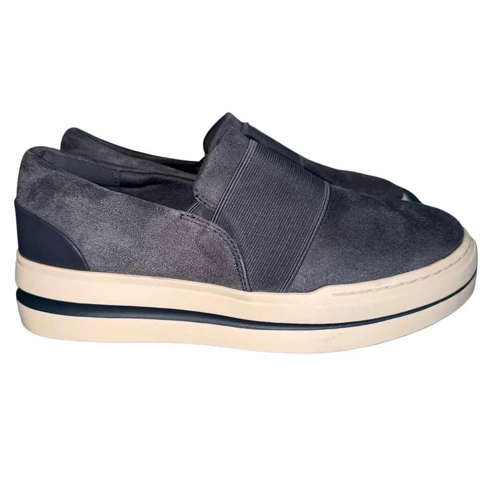 Clarks Cloud-steppers Audreigh Eve 7.5‎ M  Blue Slip On Platform Sneakers